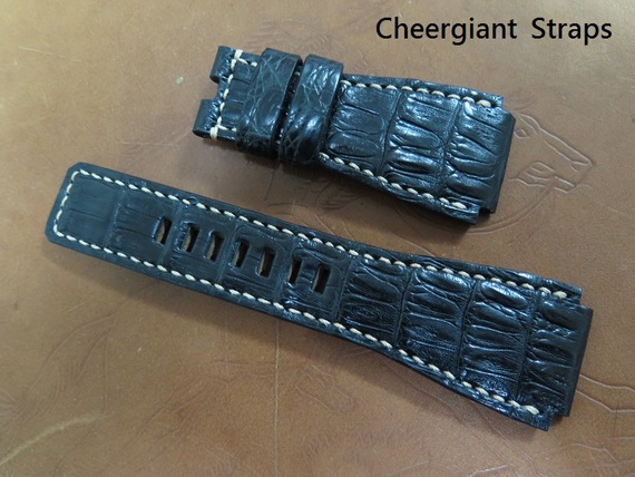 Bell and Ross BR-02 black crocodile strap