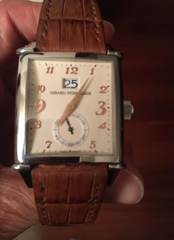 芝柏錶加厚的咖啡色鱷魚錶帶Girard Perregaux brown croco strap