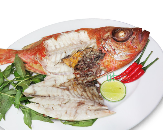 CÁ BÃ TRẦU NƯỚNG MỌI