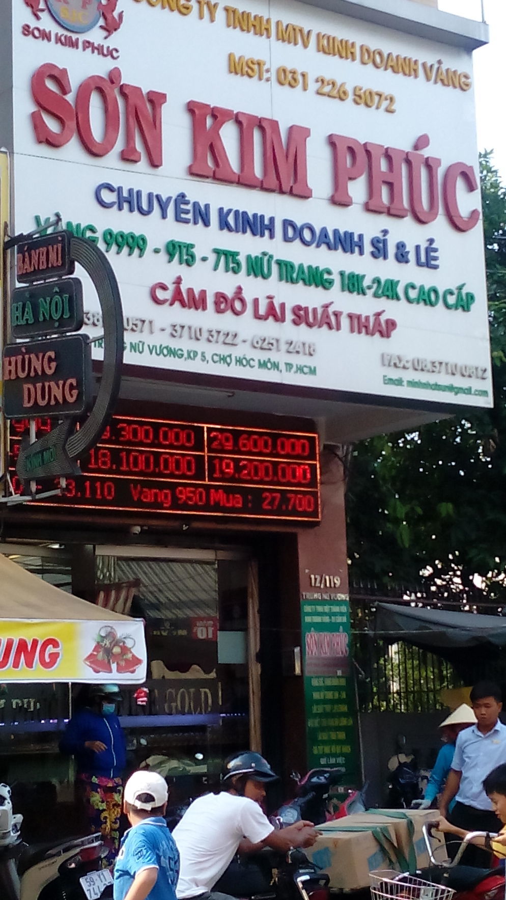 Bảng Giá Vàng Tiệm Vàng Sơn Kim Phúc (đổi tên thành Tân Kim Phúc) Hôm Nay - Tra Cứu Mới Nhất