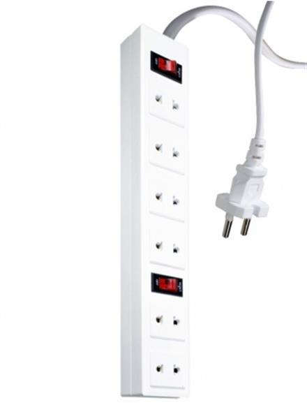 Ổ CẮM ĐIỆN CHỊU NHIỆT ĐIỆN QUANG 6 LỖ 2 CHẤU (2MÉT)