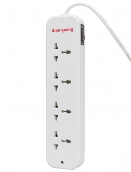 Ổ CẮM ĐIỆN CHỊU NHIỆT ĐIỆN QUANG 4 LỖ 3 CHẤU (5MÉT) 